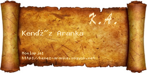 Kenéz Aranka névjegykártya